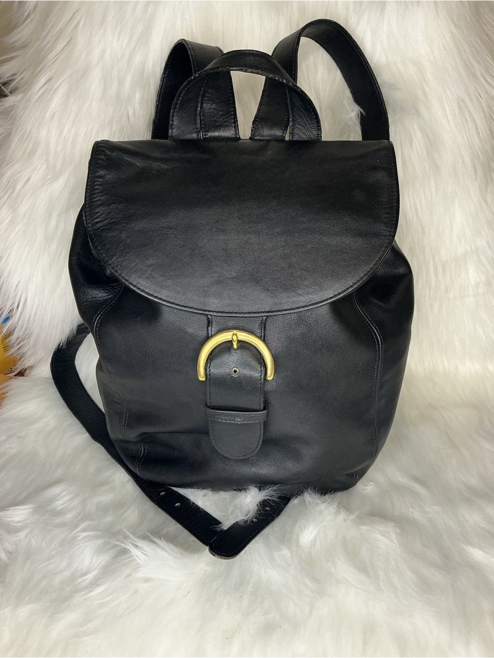 COACH Y2K VINTAGE BLACK LEATHER BACKPACK 4134 BLACK 1990’s